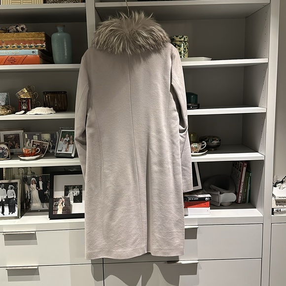 Jill Sanders wool/cashmere/fur coat - Picture 2 of 8